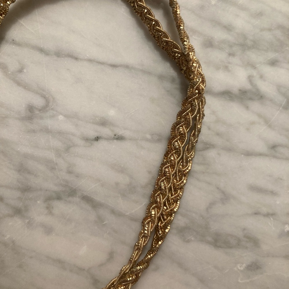 Banana republic double gold braided stretch headband
